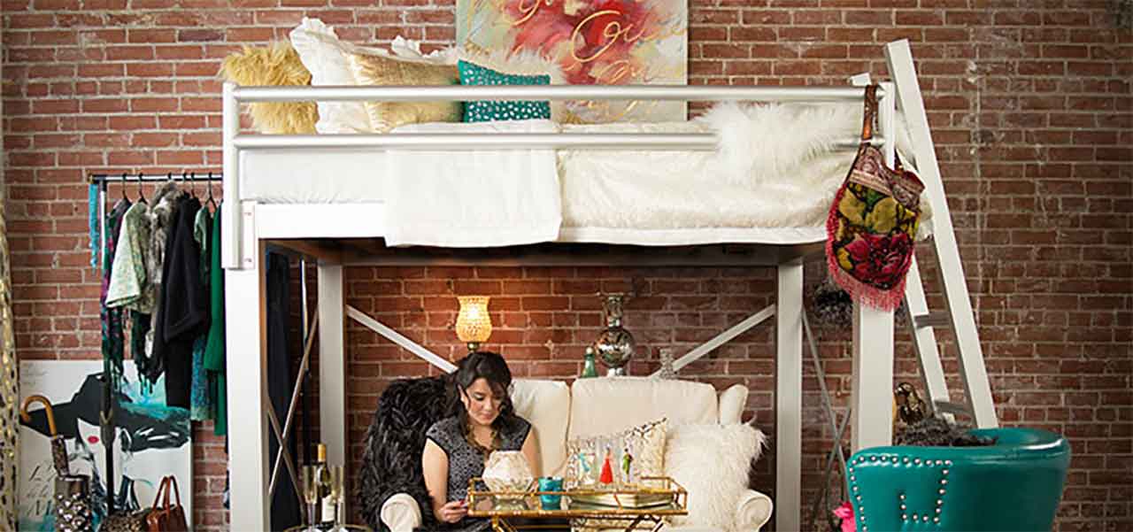 queen loft bed for adults