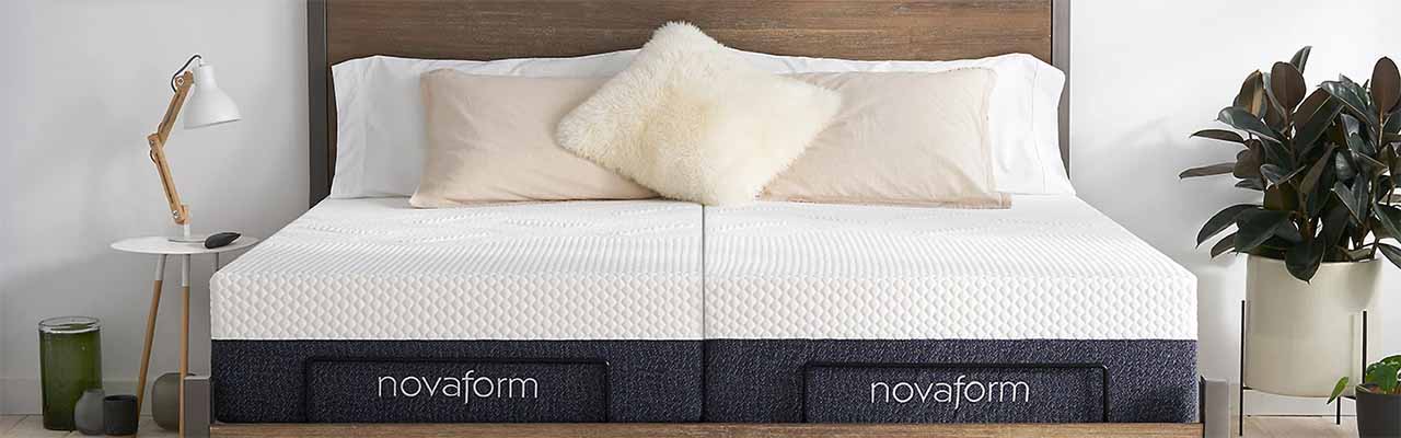 nue by Novaform Knee Pillow, Gel Memory Foam, Gray 