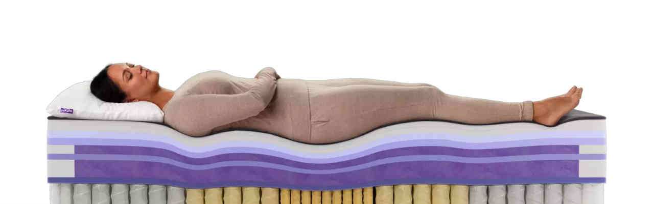 Memory Foam Lumbar Support Pillow with Purple Gel Layer