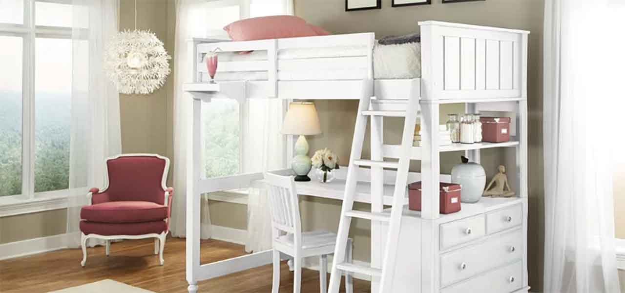 loft bed for teenage girl with desk